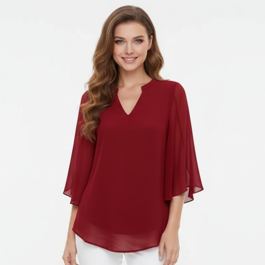 Stylish Women's Blouse with Relaxed Fit – Versatile Casual Top in Soft Breathable Fabric