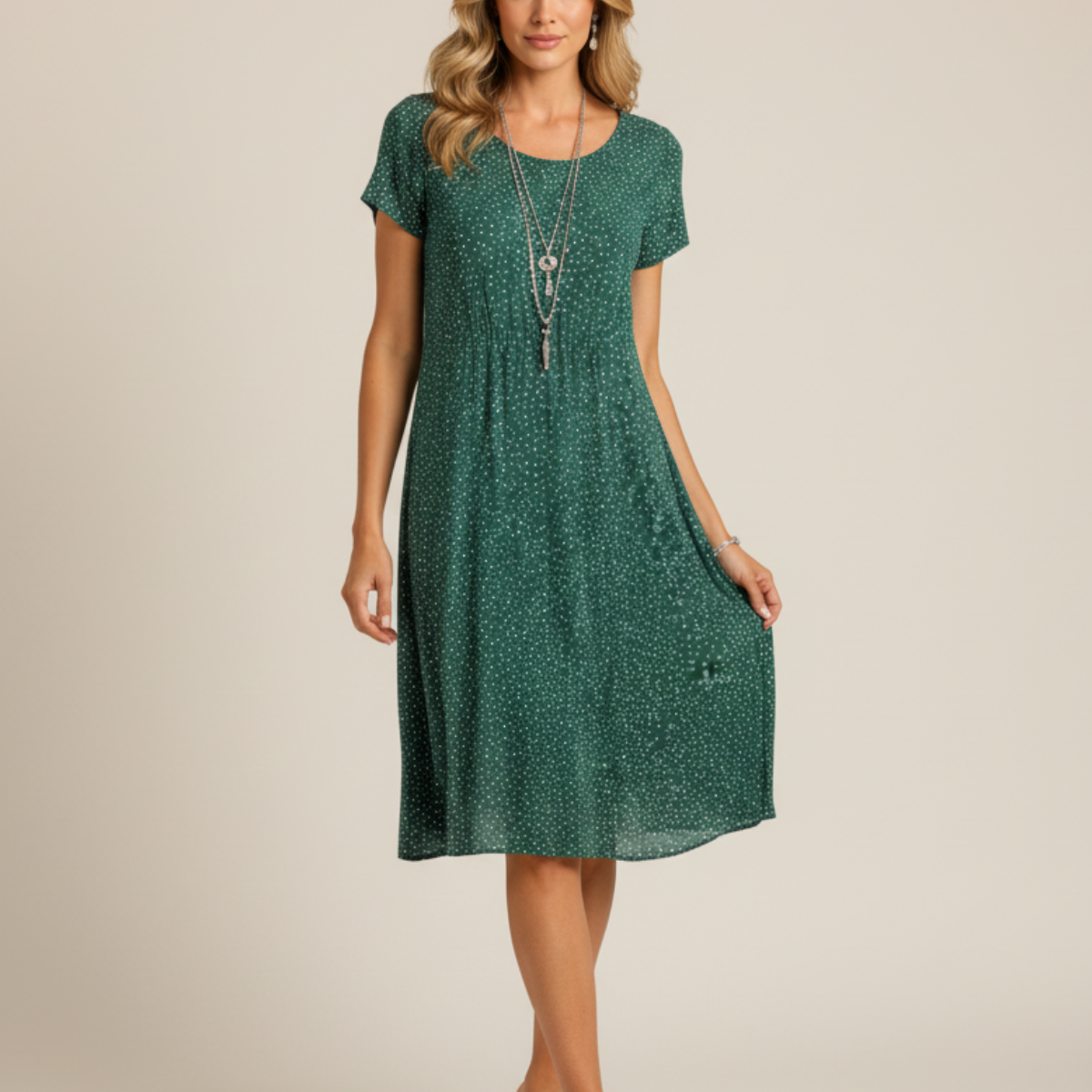 Elegant Women's Summer Dress with Floral Patterns – Lightweight Airy Design in Bright Colors