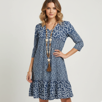 Modern Women's A-Line Dress in Premium Fabric – Comfortable Knee-Length Formal and Casual Wear