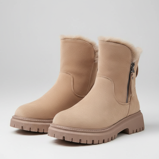 Women's Winter Boots with Waterproof Upper and Cozy Fur Lining – Comfortable Anti-Slip Design for Outdoor Activities