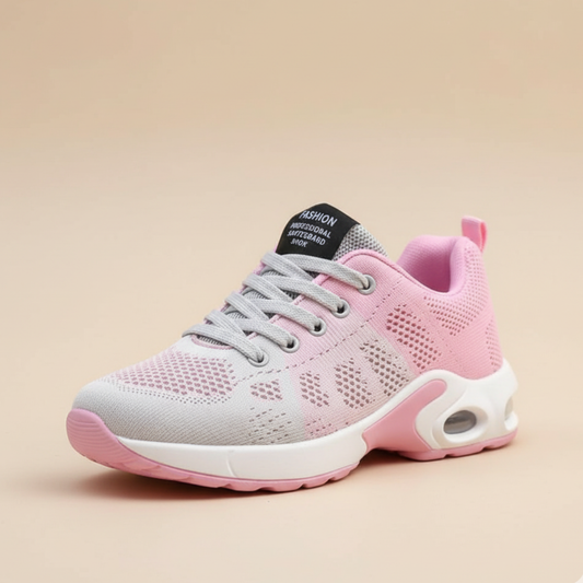 Lightweight Orthopedic Running Shoes for Women – Comfortable Black Sports Footwear with Shock-Absorbing Sole and Breathable Material