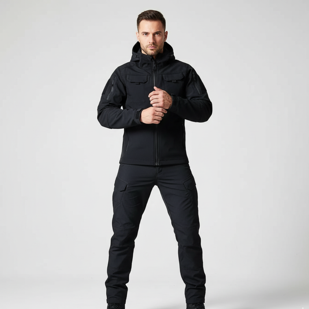 Men's Waterproof Hiking Pants and Jacket Set – Durable Softshell Outdoor Clothing for Hiking and Camping