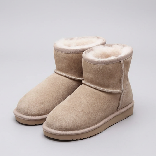 Stylish Women's Winter Ankle Boots in Artificial Wool – Comfortable Fit for Everyday Wear, Available in Sizes 35-43