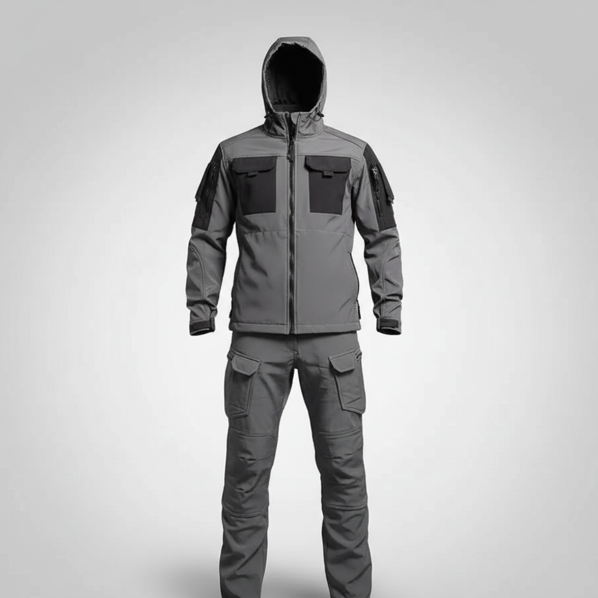 Men's Waterproof Hiking Pants and Jacket Set – Durable Softshell Outdoor Clothing for Hiking and Camping